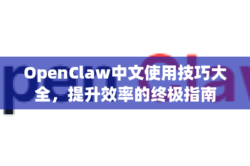 OpenClaw中文使用技巧大全，提升效率的终极指南-第1张图片-OpenClaw下载中文-AI中文智能体