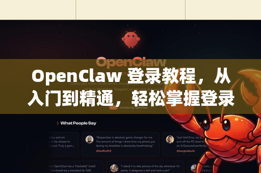 OpenClaw 登录教程，从入门到精通，轻松掌握登录技巧