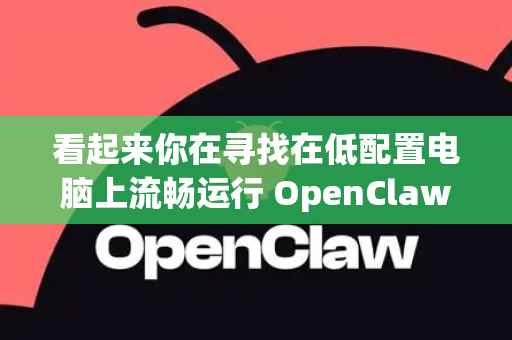 看起来你在寻找在低配置电脑上流畅运行 OpenClaw 的方法。不过，需要先澄清一下，OpenClaw 可能指代几个不同的东西，所以我会根据最常见的可能性来提供建议
