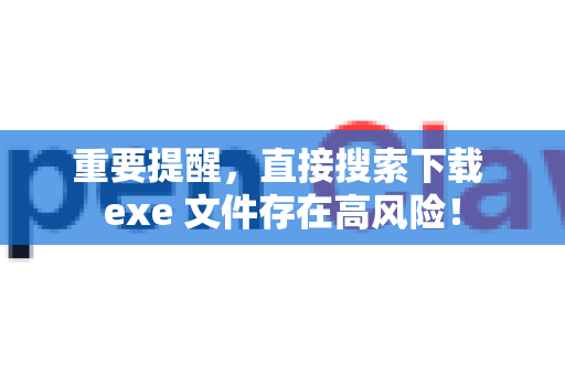 重要提醒，直接搜索下载 exe 文件存在高风险！