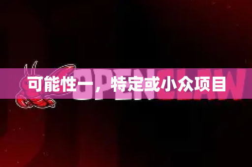 可能性一，特定或小众项目
