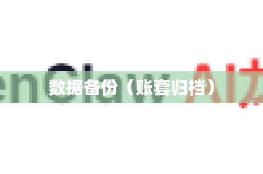 数据备份（账套归档）