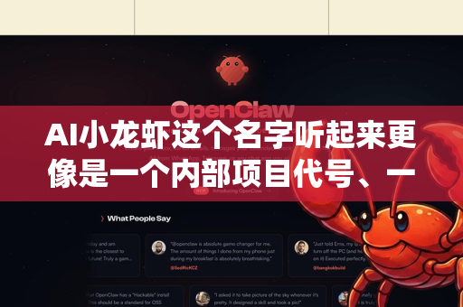 AI小龙虾这个名字听起来更像是一个内部项目代号、一个幽默的比喻（比如用小龙虾比喻AI的钳子很灵活）或者是一个特定厂商的定制化系统