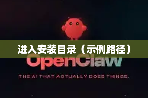 进入安装目录（示例路径）