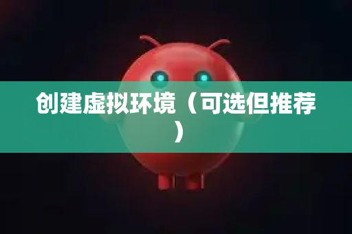 创建虚拟环境（可选但推荐）